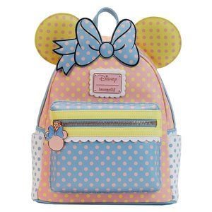 Loungefly Disney Minnie Pastel Color Block Dots Mini Backpack